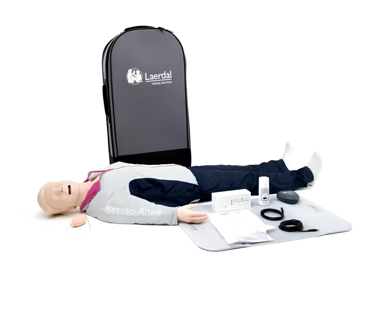 Resusci Anne QCPR corpo intero con testa intubabile e trolley