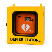 Teca defibrillatore metallica da esterno CARVEL allarmata ARM041