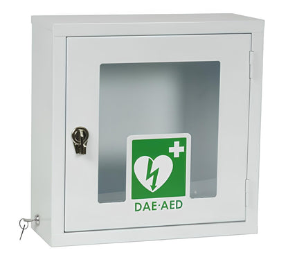 Teca metallica porta defibrillatore ARM040